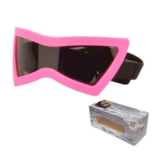 Keyubria Hundesonnenbrille Für Kleine Rassen - Winddichte Sonnenbrille Für Hunde,Haustier Sonnenschutz Mit Verstellbarem Band Für Sommerausflüge Outdoor Wandern Spaziergang UV Schutz von Keyubria