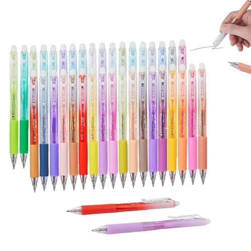 Keyubria Radierbare Gelschreiber, Vielzahl Farben Feinspitzen Löschbare Stifte, Schulmaterial Für Lehrer Malzeichnenfärben Notizen Tagebuch Schule Lernen von Keyubria
