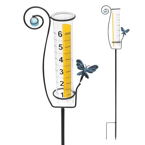 Keyubria Regenmesser Für Draußen,Frostsicher Präzise Rasenbewässerungsmessgerät | Gartenbedarf Für Terrasse Einfahrt Rasen Blumenbeete Grundstück Dekoration von Keyubria