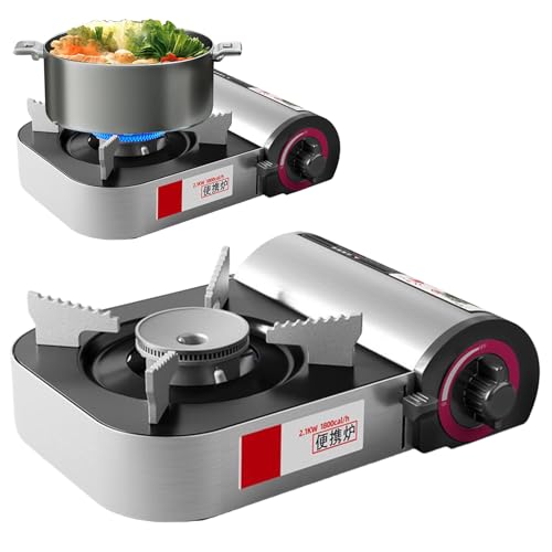 Keyubria Tragbarer Campingkocher | Campingkocher Brenner,2100W Windgeschütztes Kochwerkzeug Leichtes Küchenzubehör Für Outdoor Indoor Grillen Backpacking Keyubria Tragbarer Campingkocher | Campingkocher Brenner,2100W Windgeschütztes Kochwerkzeug Leichtes Küchenzubehör Für Outdoor Indoor Grillen Backpacking von Keyubria
