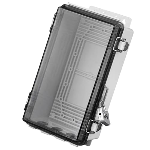 Keyubria Wasserdichte Elektrobox - Projektgehäuse mit transparentem Deckel zur Inspektion | Staubdichtes Gehäuse mit Schloss für Außen Wand Industrie von Keyubria