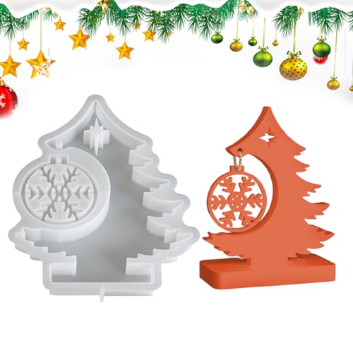 Keyubria Weihnachtsformen Für Kerzen | Christmas Schneeflocke Harz Gießformen Für Kerzen | Bastelwerkzeuge Für Heimdekoration Kunsthandwerk | Kamin Schreibtisch Deko Bücherregal Büro Feiertagsparty von Keyubria