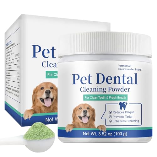 Keyubria Zahnreinigungspulver für Hunde, Zahnpulver für Hunde & Katzen, Zahnsteinentferner auch für Zwischenräumehund & Katzen, Sanfte Reinigung Zähne geputzt, Neutralisiert Mundgeruch, Frischer Atem von Keyubria