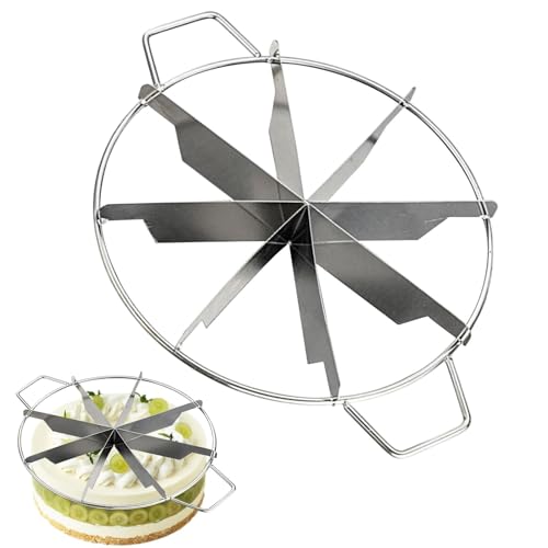 Kuchenteiler Tortenschneider, 8 Stück Runder Kuchenschneider, Cake Portion Maker Runde, Kuchenstückmarker mits Seitengriffen, Käsekuchenschneider, Backwerkzeug Für Die Konditorei Zu Hause von Keyubria