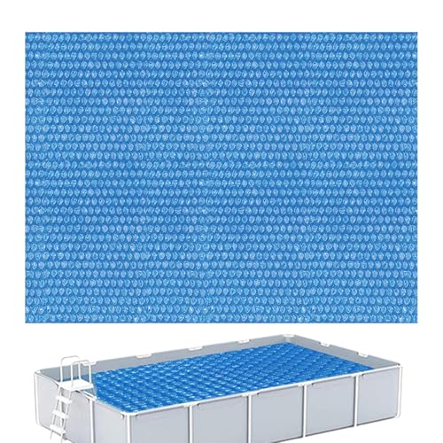 Pool Solarabdeckplane Rechteckig, Poolplane Solarpoolheizer in blau, Solarplane für Pool Poolheizung Solarfolie, für Wassererwärmung 220x150cm von Keyubria
