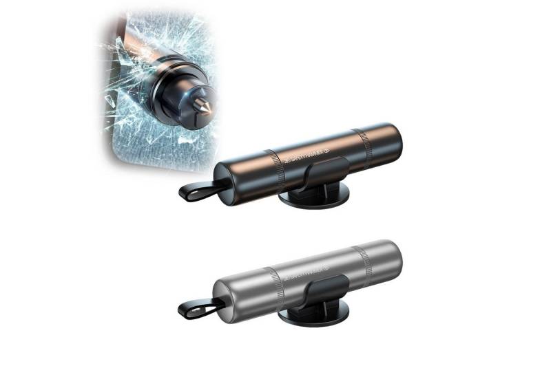 Keyura Hammer 2 in 1 Gurtschneider Notfallhammer (2 Stück Auto Sicherheitshammer, 2-St., Emergency Cartool, Glasbrecher Auto Essentials), Notfallhammer Auto für Auto und Bus von Keyura