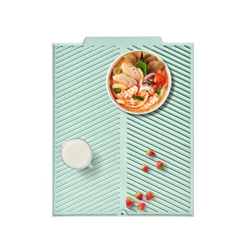 Kezvmhy Abtropfmatte, Silikon-Abtropfmatte | Silikon-Abtropfmatte für Küchenspüle, dicke Geschirr- und Tassen-Abtropfmatte – rutschfeste, schnell trocknende Abtropfmatte, Oberflächenschutz, faltbares von Kezvmhy