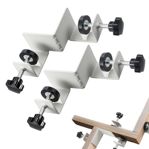 Kezvmhy Eckklemmen für Zimmerei, 90-Grad-Eckklemmen | 2 Metall-Eckklemmen | Klemmwerkzeug mit verstellbaren Schwenkbacken für T-förmige Positionierungswinkel Rahmen Kezvmhy Eckklemmen für Zimmerei, 90-Grad-Eckklemmen | 2 Metall-Eckklemmen | Klemmwerkzeug mit verstellbaren Schwenkbacken für T-förmige Positionierungswinkel Rahmen von Kezvmhy