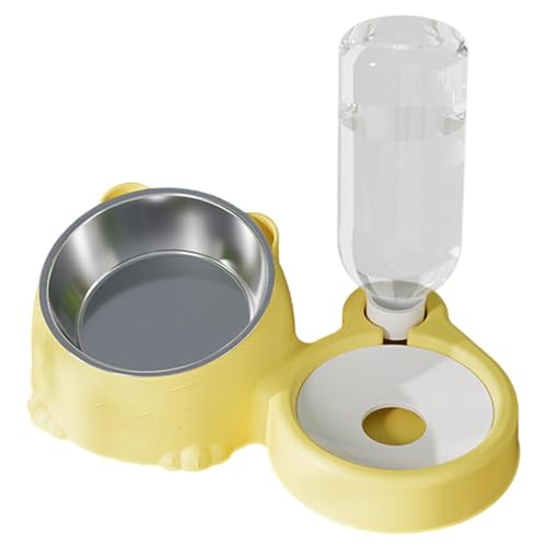 Kezvmhy Katzenfutter- und Wassernapf, Wasser- und Ködernapf, Katzenfutter- und Wassernapf, abgewinkelter Futternapf für Welpen, Edelstahl-Futternapf und automatische Wasserzufuhrschale für Hunde Kezvmhy Katzenfutter- und Wassernapf, Wasser- und Ködernapf, Katzenfutter- und Wassernapf, abgewinkelter Futternapf für Welpen, Edelstahl-Futternapf und automatische Wasserzufuhrschale für Hunde von Kezvmhy