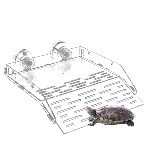 Kezvmhy Sea Turtle Sunshine Dock – Weit verbreitetes Reptilien-Break-Dock mit Haken für Meeresschildkröten, Ruheterrasse, Schildkröten-Baderampe, Acryl, klare Kletterrampe, Saugnapf, Sonnenrampe Kezvmhy Sea Turtle Sunshine Dock – Weit verbreitetes Reptilien-Break-Dock mit Haken für Meeresschildkröten, Ruheterrasse, Schildkröten-Baderampe, Acryl, klare Kletterrampe, Saugnapf, Sonnenrampe von Kezvmhy