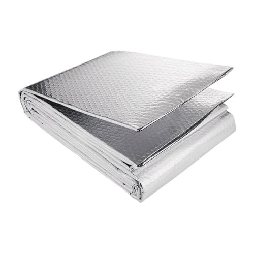 Kezvmhy Wärmereflektierende Folienisolierung – Thermoreflektierende Folie, 4,6 m x 61 cm, energiesparende Isolierfolie, doppelseitige aluminiumbeschichtete Isolationsbarriere für hohe von Kezvmhy