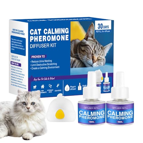 Pheromone Katzen-Diffusor zum Einstecken – langanhaltende, beruhigende Lösung für Stressabbau, 60-Tage-Nachfüllung zur Reduzierung aggressiver, beruhigender Diffusor für Katzenkratzer, Angstzustände Pheromone Katzen-Diffusor zum Einstecken – langanhaltende, beruhigende Lösung für Stressabbau, 60-Tage-Nachfüllung zur Reduzierung aggressiver, beruhigender Diffusor für Katzenkratzer, Angstzustände von Kezvmhy