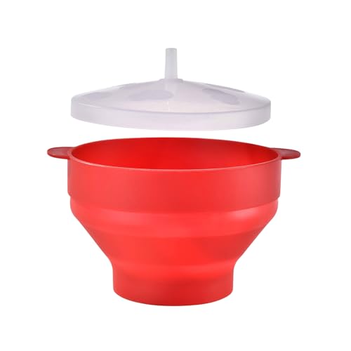 Popcorn Popper Mikrowellenschüssel – tragbarer Silikon-Popcorn-Maker mit Deckel | Gesunde ölfreie Snacks, schnelles hausgemachtes Popcorn, Küchengebrauch, Familienfilmabend, Party, wiederverwendbare Popcorn Popper Mikrowellenschüssel – tragbarer Silikon-Popcorn-Maker mit Deckel | Gesunde ölfreie Snacks, schnelles hausgemachtes Popcorn, Küchengebrauch, Familienfilmabend, Party, wiederverwendbare von Kezvmhy