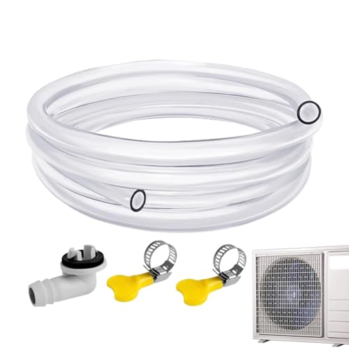 Tragbarer AC-Ablaufschlauch – Tragbarer Klimaanlagen-Ablaufschlauch, Klimaanlagen-Ablaufschlauch-Set n auslaufsicherer Mehrzweck-AC-Ablaufschlauch, weißes Klimaanlagen-Abflussrohr für Zuhause, Schule von Kezvmhy