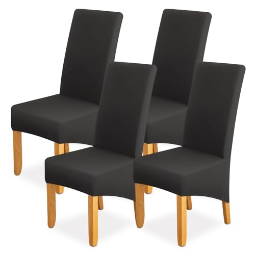 Stuhlhussen 4er Set Stuhlüberzug Elastizität Spandex Universal-Hussen für Stühle Moderne und Elegante Optik Stuhl Schutz Abdeckungen Mit Gummiband für Esszimmer, Bankette, Partys und Dekoration von Kfnire