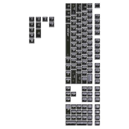 132 Tasten Crystal Backlit Keycaps MDAs Profile Translucents Keycap For Mechanical Keyboards von Kfwfuaee