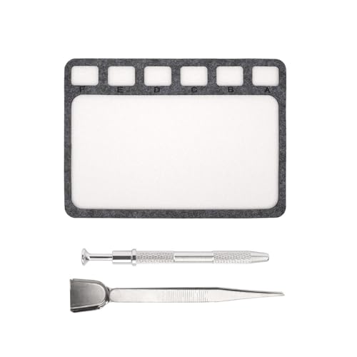 3/4 Stück Tragbare Schmuckherstellung Set Filzperlen Tablett Metall Löffel 6 Fächer DIY DIY Handwerk Matte Perlen Tablett Set von Kfwfuaee