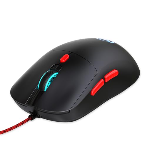 Bequemer Griff mit 6 Tasten, USB, 3600 DPI, langlebiger Lichtstrahl für Desktop-Computer für Büro und Spiele von Kfwfuaee