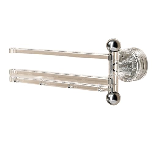 Drehbarer Duschtuch-Organizer mit Saugnapf montiertes Badezimmer-Regal, platzsparendes Design, hält mehrere Handtücher, Badezimmer-Saugnapf-Handtuchhalter von Kfwfuaee