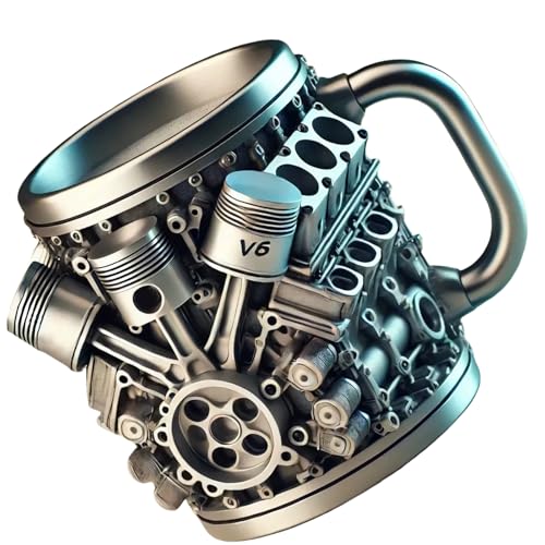 INDUSTRIAL STYLES Isolierter Becher Edelstahl Innenschicht Bierbecherharzwasserbehälter Mit Automobilmotor von Kfwfuaee