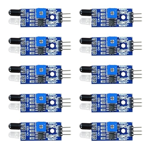 Kfwfuaee 10pcs Intelligente Elektronik Intelligente Auto Roboter Reflektierende Photoelektrische 3Pin IR Hindernisvermeidungssensoren von Kfwfuaee