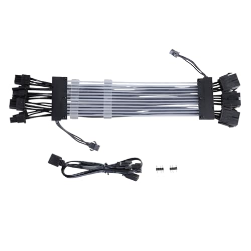 Kfwfuaee 18AWG Argb Motherboard Netzteil Verlängerung Kabel 3x8pin 24Pin VGA GPU RGB PC Module Verlängerungskabel Für PC von Kfwfuaee