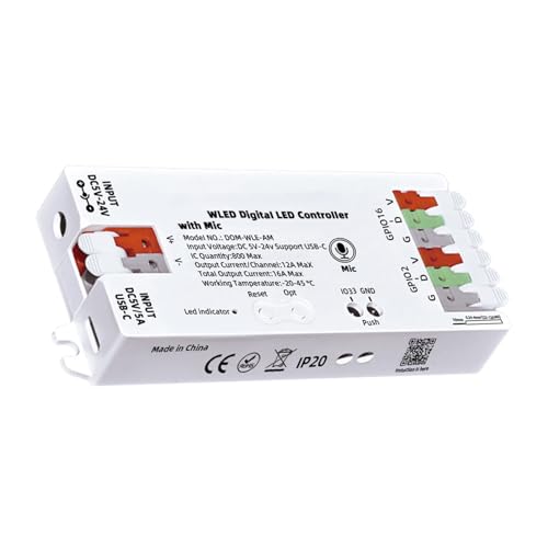 Kfwfuaee Kleine Programmierbare Controller Automatische Musikaufbau In Mikrofonen WLED LED Strips Treiber Multifunktionen WLED SCHRAFTENBEITEN Kfwfuaee Kleine Programmierbare Controller Automatische Musikaufbau In Mikrofonen WLED LED Strips Treiber Multifunktionen WLED SCHRAFTENBEITEN von Kfwfuaee