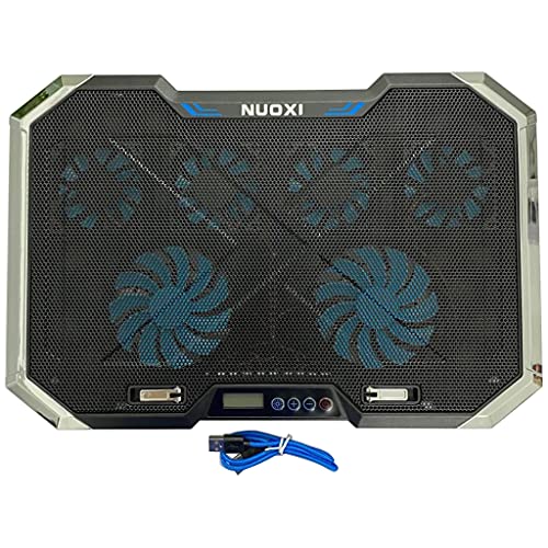 Kfwfuaee Notebook Computer Cooling Bracket 6 Lüfter RGB LED Light Heizkörper Computerspiel Stummes Kühlhebekissen von Kfwfuaee