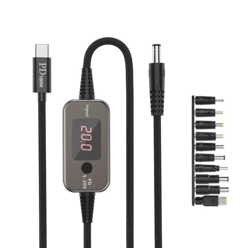Typ-C auf DC5521 Ladekabel kompatibel mit Modem Notebook und leistungsstarkem Gerät 5A von Kfwfuaee
