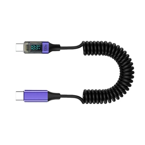 USB C Kabel 100W Schnell Datensynchronisation Kabel LED Display USB C Ladekabel für Smartphones mit LED Leistungsmesser von Kfwfuaee