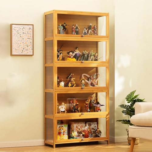 Kgfvesdc Vitrinenschrank Glas Wohnzimmer Vitrine,Kuriositätenschränke mit Glastüren,dichte und staubdichte Struktur,Geeignet FüR Wohnzimmer, Garderoben Und Spielzimmer(Holzfarbe-5 Schicht-Breite60) Kgfvesdc Vitrinenschrank Glas Wohnzimmer Vitrine,Kuriositätenschränke mit Glastüren,dichte und staubdichte Struktur,Geeignet FüR Wohnzimmer, Garderoben Und Spielzimmer(Holzfarbe-5 Schicht-Breite60) von Kgfvesdc