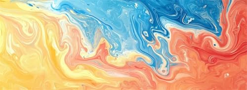 Malen Nach Zahlen Bunt Malen Nach Zahlen Erwachsene Abstrakt, 65x195 cm XXL Groß Acrylfarben Ölgemälde, DIY Malen Nach Zahlen Kinder Anfänger Paint by Numbers Set für Wand Dekor (Ohne Rahmen) -H520 von Kggyele