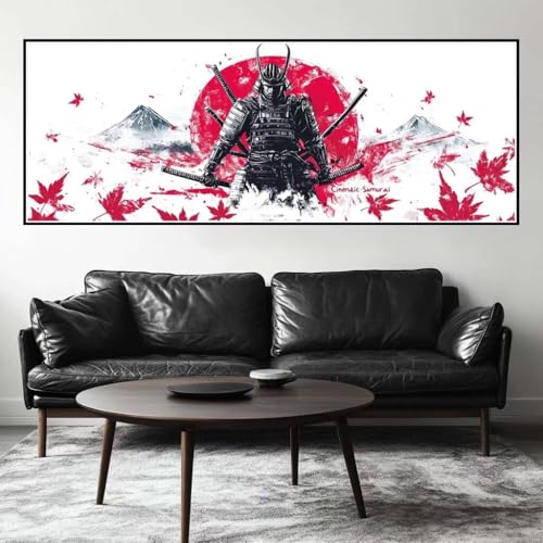 Malen Nach Zahlen Japan Malen Nach Zahlen Erwachsene Samurai, 85x255 cm XXL Groß Acrylfarben Ölgemälde, DIY Malen Nach Zahlen Kinder Anfänger Paint by Numbers Set für Wand Dekor (Ohne Rahmen) -H326 von Kggyele