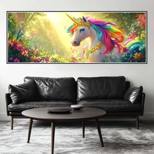 Malen Nach Zahlen Pegasus Malen Nach Zahlen Erwachsene Einhorn, 55x165 cm XXL Groß Acrylfarben Ölgemälde, DIY Malen Nach Zahlen Kinder Anfänger Paint by Numbers Set für Wand Dekor (Ohne Rahmen)-H492 von Kggyele