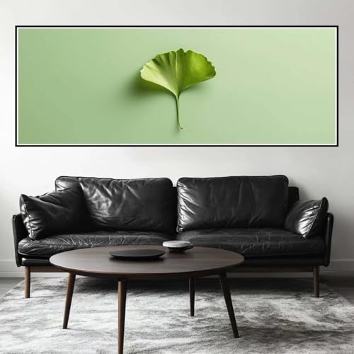 Malen Nach Zahlen Pflanze Malen Nach Zahlen Erwachsene Gingkoblatt, 55x165 cm XXL Groß Acrylfarben Ölgemälde, DIY Malen Nach Zahlen Kinder Anfänger Set Bastelset für Wand Dekor (Ohne Rahmen) -H242 von Kggyele