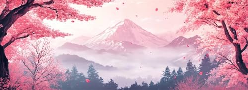 Malen Nach Zahlen Wald Malen Nach Zahlen Erwachsene Landschaft, 25x75 cm XXL Groß Acrylfarben Ölgemälde, DIY Malen Nach Zahlen Kinder Anfänger Paint by Numbers Set für Wand Dekor (Ohne Rahmen) -H562 von Kggyele