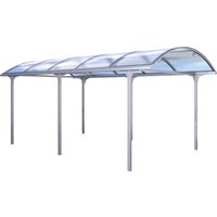 KGT Einzelcarport "Elbe", Aluminium-Polycarbonat (PC), 285 cm, silber von Kgt