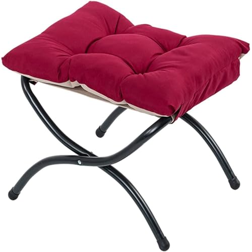 Fußhocker Fußhocker Hautfreundliche Kleine Fußstütze Aus Kaschmir, Zusammenklappbare, Tragbare, Gepolsterte Sitzfußstütze, Leichte Ottomane, Für Wohnzimmer Und Wohnheim,Rot Fußhocker Fußhocker Hautfreundliche Kleine Fußstütze Aus Kaschmir, Zusammenklappbare, Tragbare, Gepolsterte Sitzfußstütze, Leichte Ottomane, Für Wohnzimmer Und Wohnheim,Rot von KhUkhu