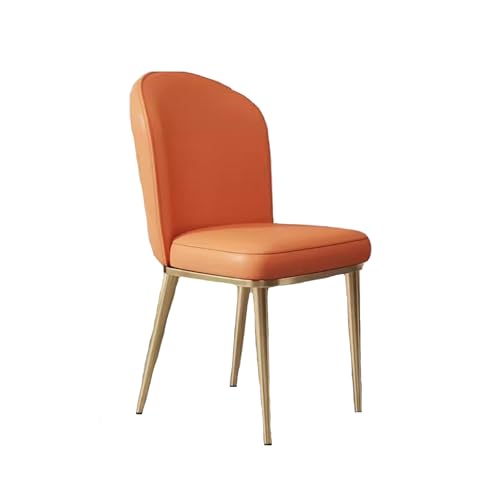 KhUkhu Esszimmerstühle, Vintage-Leder, Mid-Century-Küchenthekenstühle, Lounge-/Freizeit-/Wohnzimmer-Eckstühle, Gepolsterter Seitenstuhl Mit Goldenen Metallbeinen Und -Rückenlehnen,Orange KhUkhu Esszimmerstühle, Vintage-Leder, Mid-Century-Küchenthekenstühle, Lounge-/Freizeit-/Wohnzimmer-Eckstühle, Gepolsterter Seitenstuhl Mit Goldenen Metallbeinen Und -Rückenlehnen,Orange von KHUKHU