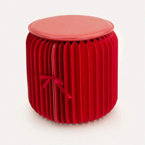 KhUkhu Klappbarer Papierhocker, Kreativer Rundstuhl Aus Kraftpapier Mit Sechseckiger Wabenstruktur Für Schule, Wohnzimmer, Esszimmer Und Wohnheim,Weiß,Rot,32x35cm KhUkhu Klappbarer Papierhocker, Kreativer Rundstuhl Aus Kraftpapier Mit Sechseckiger Wabenstruktur Für Schule, Wohnzimmer, Esszimmer Und Wohnheim,Weiß,Rot,32x35cm von KhUkhu