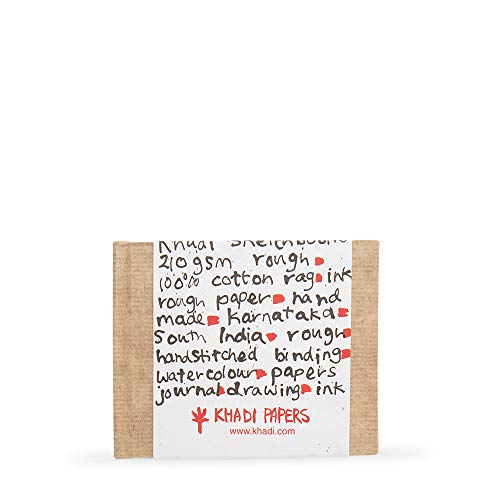 Khadi : Handmade Hard Back Sketchbook 210gsm : Rough : 13x16cm : 32 Pages von Khadi