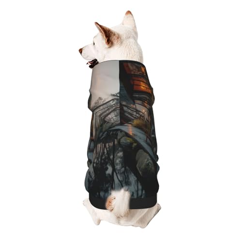 Beautiful Scenery by The Lake Hunde-Kapuzenpullover für kleine, weiche, atmungsaktive Haustierkleidung für kleine Hunde von Khkbnb