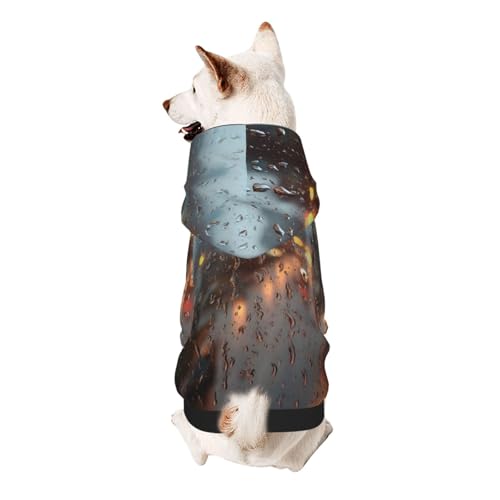City in The Rain Hunde-Kapuzenpullover für kleine, weiche, atmungsaktive Haustierkleidung für kleine von Khkbnb