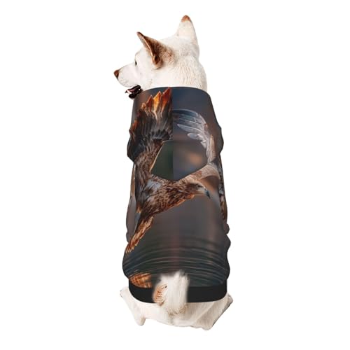 Eagles Hunde-Kapuzenpullover für kleine Hunde, weich, atmungsaktiv, Haustierkleidung für kleine Eagles Hunde-Kapuzenpullover für kleine Hunde, weich, atmungsaktiv, Haustierkleidung für kleine von Khkbnb