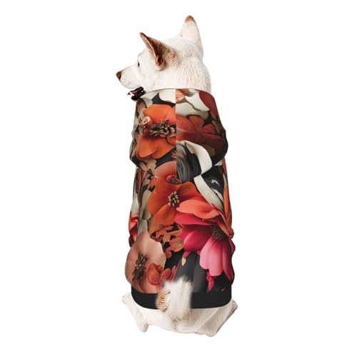 Fantasy Flowers Hunde-Kapuzenpullover für kleine, weiche, atmungsaktive Haustierkleidung für kleine von Khkbnb