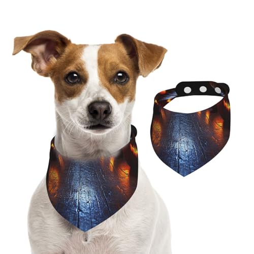 Halloween-Kürbisgrüße Hundehalstuch, verstellbar, für Jungen und Mädchen, geeignet für Katzen und Hunde, Haustierzubehör Halloween-Kürbisgrüße Hundehalstuch, verstellbar, für Jungen und Mädchen, geeignet für Katzen und Hunde, Haustierzubehör von Khkbnb