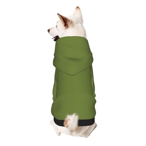 Hunde-Kapuzenpullover für kleine, weiche, atmungsaktive Haustierkleidung für kleine Hunde, Dunkelgrün Hunde-Kapuzenpullover für kleine, weiche, atmungsaktive Haustierkleidung für kleine Hunde, Dunkelgrün von Khkbnb