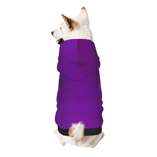 Hunde-Kapuzenpullover für kleine, weiche, atmungsaktive Haustierkleidung für kleine Hunde, Dunkelviolett Hunde-Kapuzenpullover für kleine, weiche, atmungsaktive Haustierkleidung für kleine Hunde, Dunkelviolett von Khkbnb