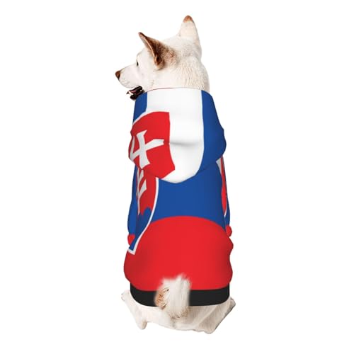 Hunde-Kapuzenpullover mit Flagge der Slowakei für kleine, weiche, atmungsaktive Haustierkleidung für kleine Hunde-Kapuzenpullover mit Flagge der Slowakei für kleine, weiche, atmungsaktive Haustierkleidung für kleine von Khkbnb