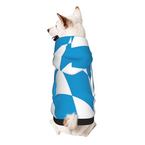 Hunde-Kapuzenpullover mit Flagge der bayerischen Raute für kleine, weiche, atmungsaktive Haustierkleidung für kleine Hunde-Kapuzenpullover mit Flagge der bayerischen Raute für kleine, weiche, atmungsaktive Haustierkleidung für kleine von Khkbnb